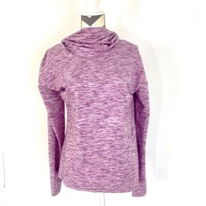 GAIAM cowl neck hoodie purple large